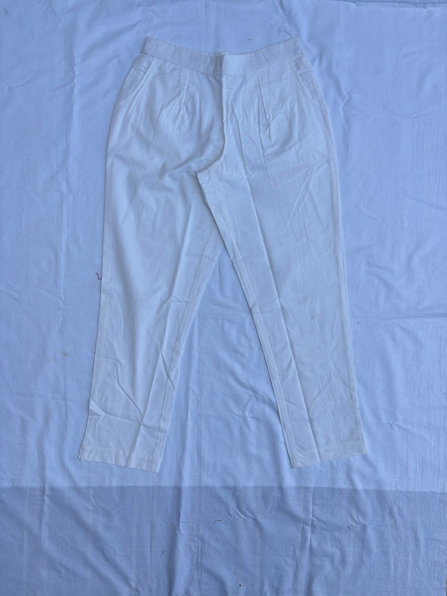White Airy Linen Cotton Pants