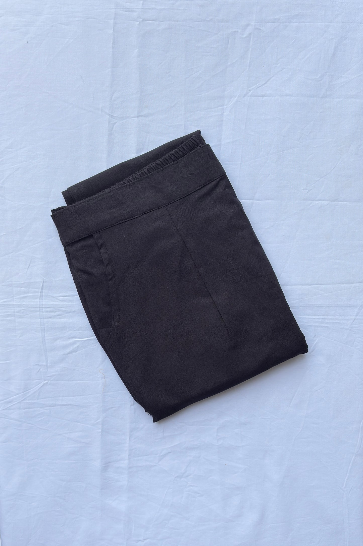 Black Airy Linen Cotton Pants