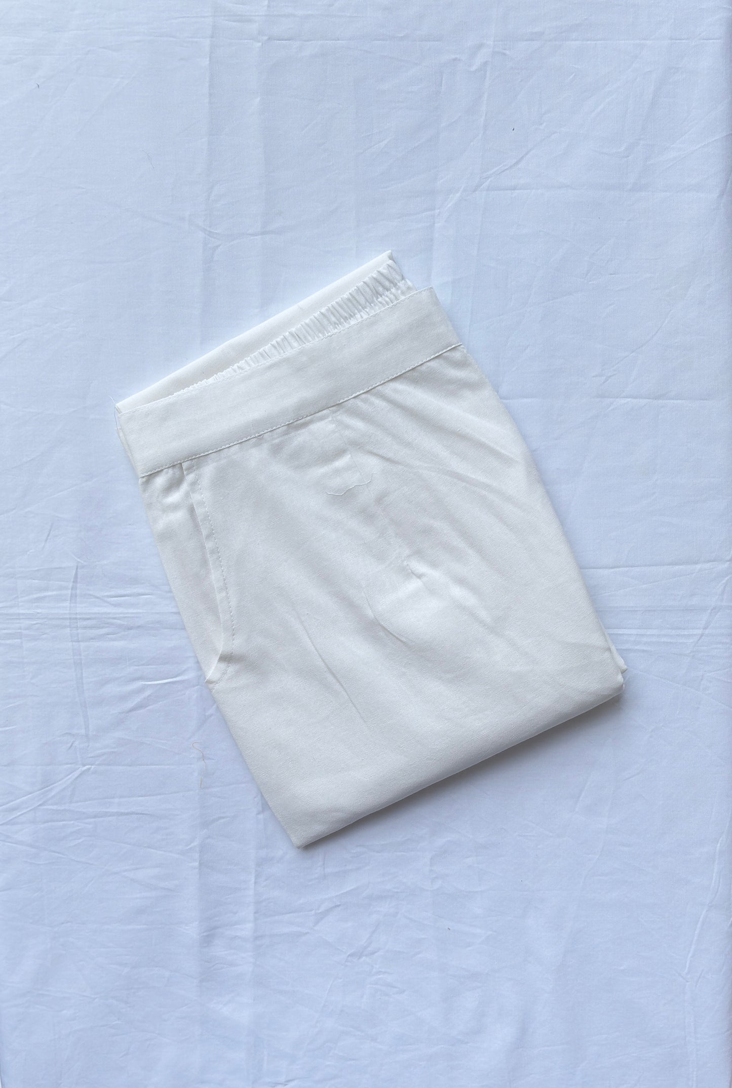 White Airy Linen Cotton Pants