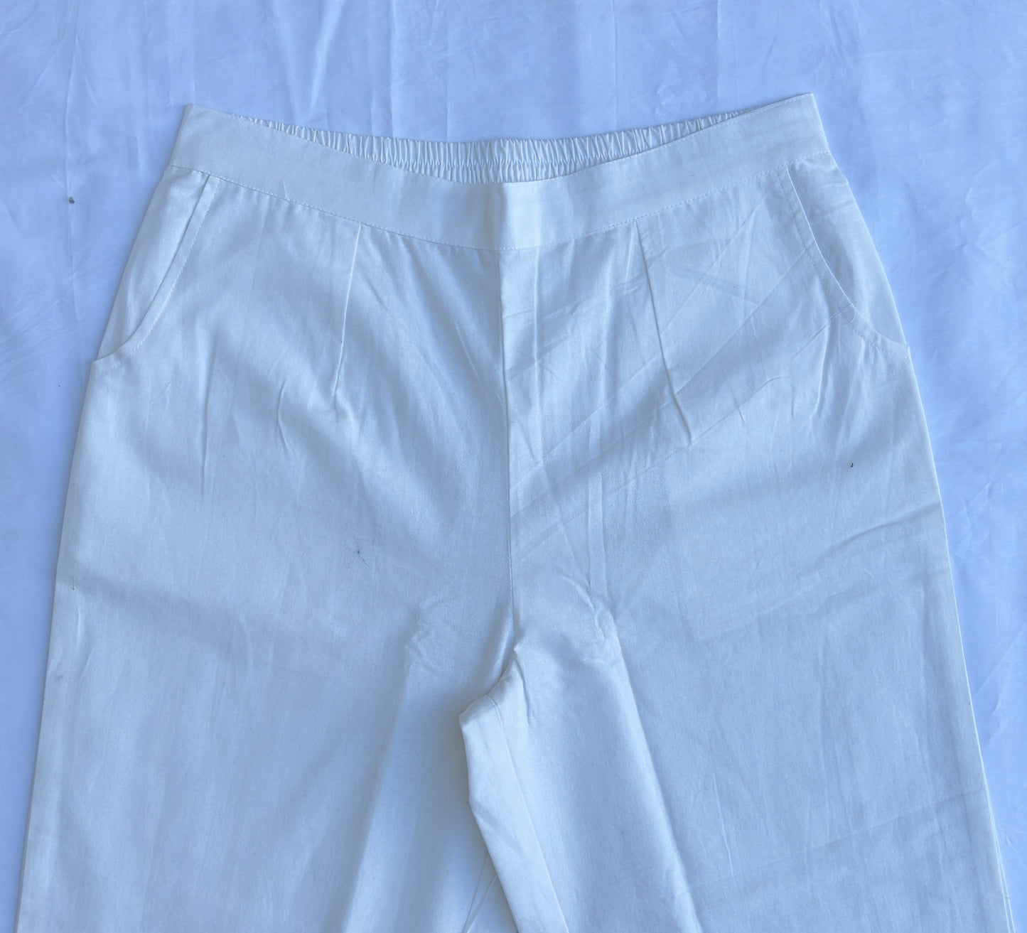 White Airy Linen Cotton Pants
