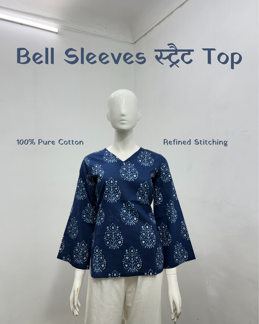 Bell Sleeves स्ट्रैट Top