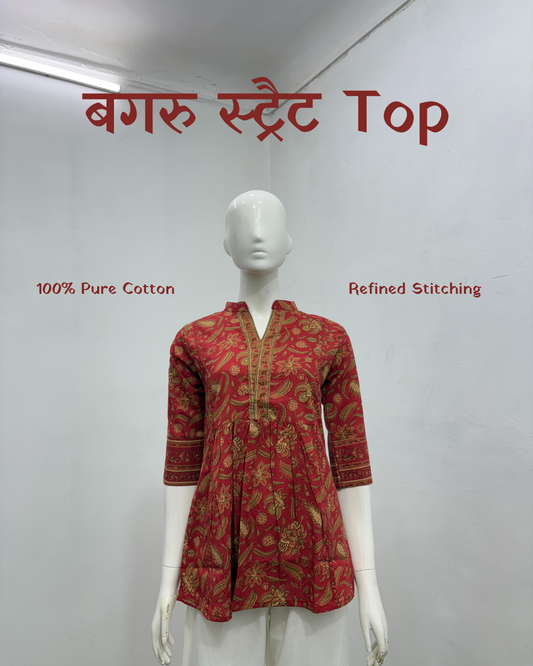 Bagru Style Top