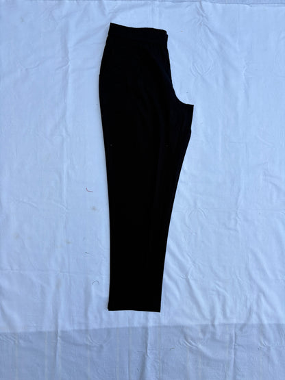 Black Airy Linen Cotton Pants