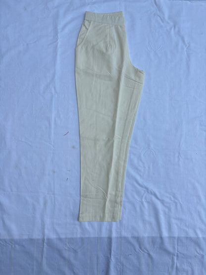 Off-White Airy Linen Cotton Pants