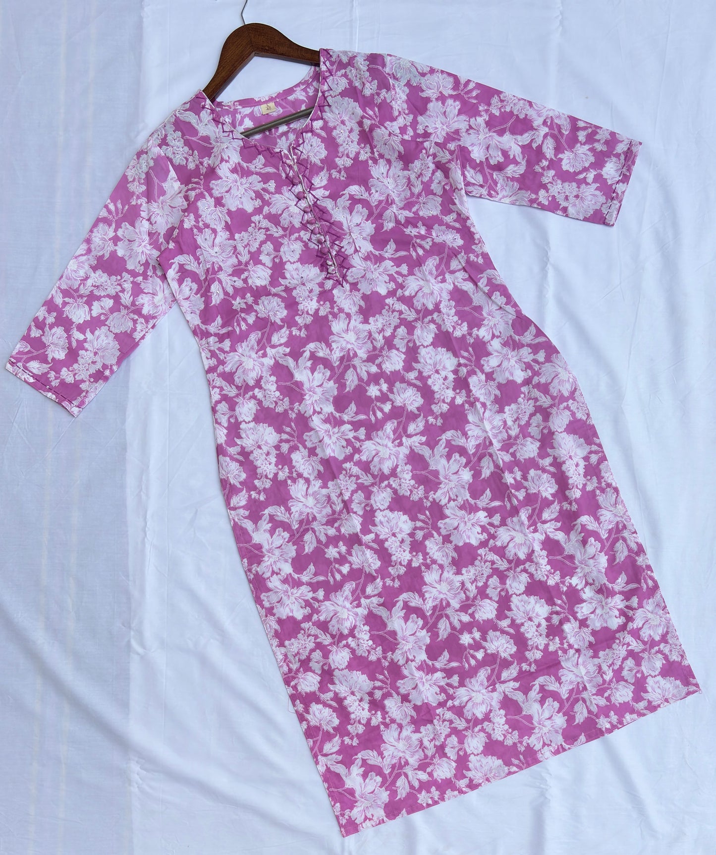 Floral Kurta set in pink