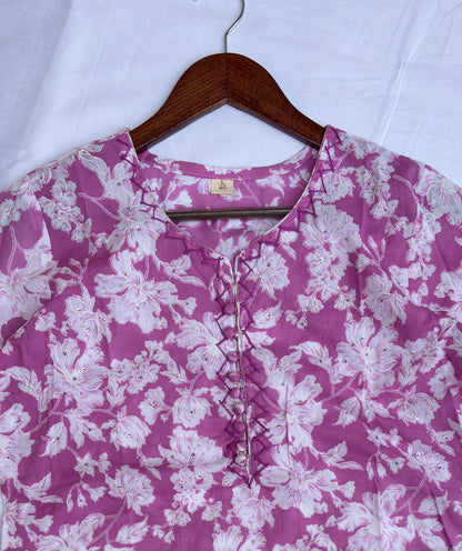 Floral Kurta set in pink