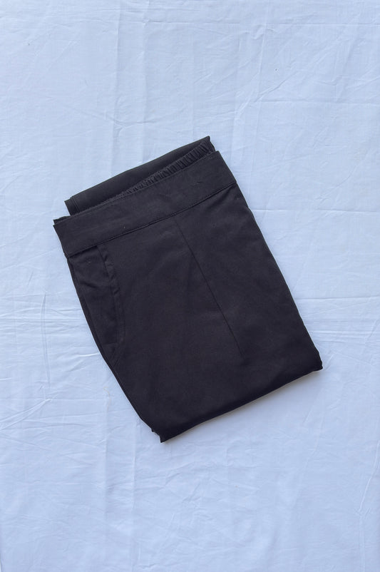Black Airy Linen Cotton Pants