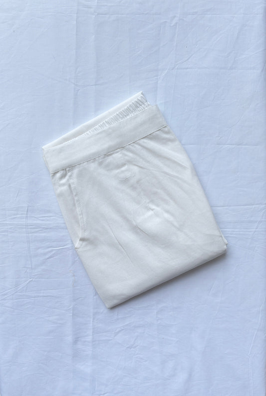 White Airy Linen Cotton Pants